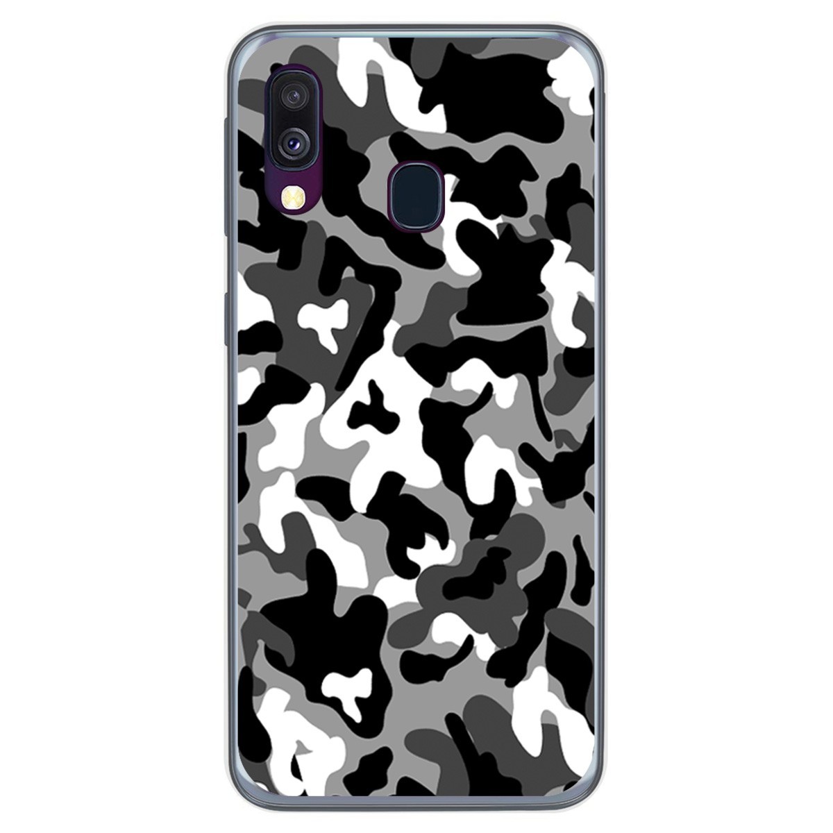 Funda Gel Tpu para Samsung Galaxy A40 diseño Snow Camuflaje Dibujos