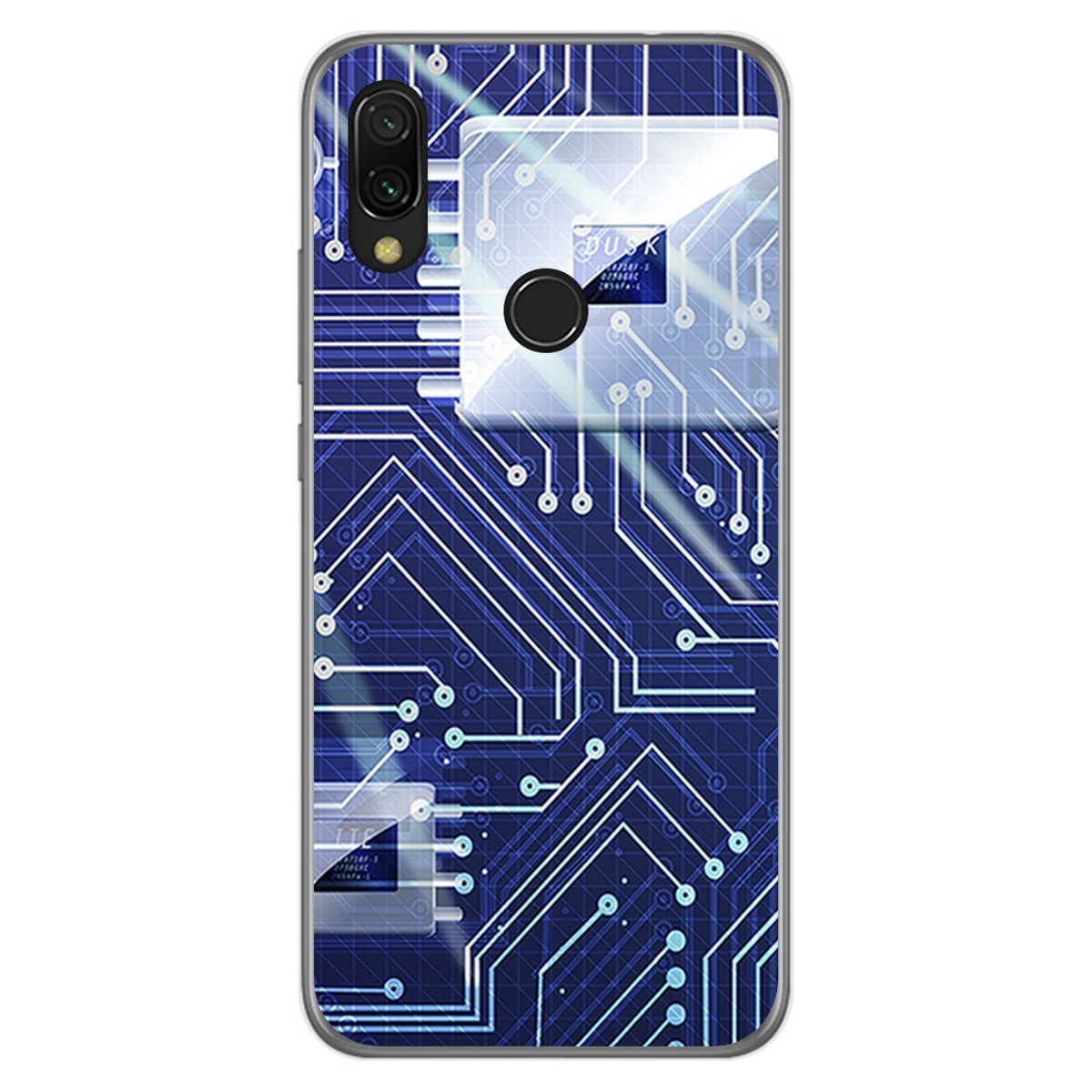 Funda Gel Tpu para Xiaomi Redmi 7 diseño Circuito Dibujos