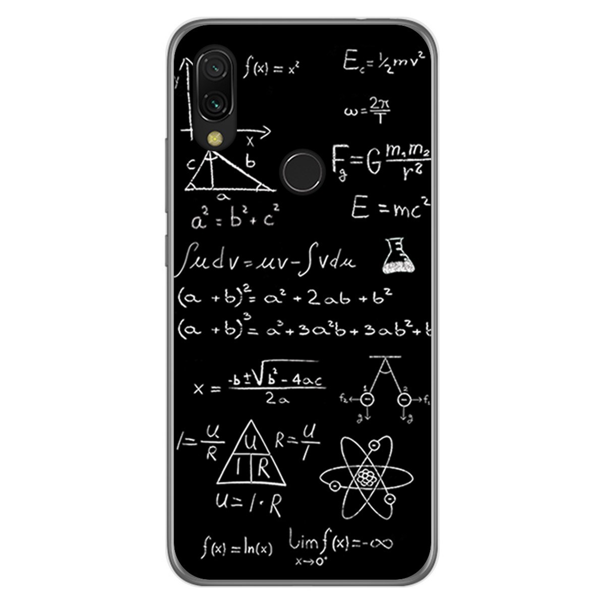 Funda Gel Tpu para Xiaomi Redmi 7 diseño Formulas Dibujos