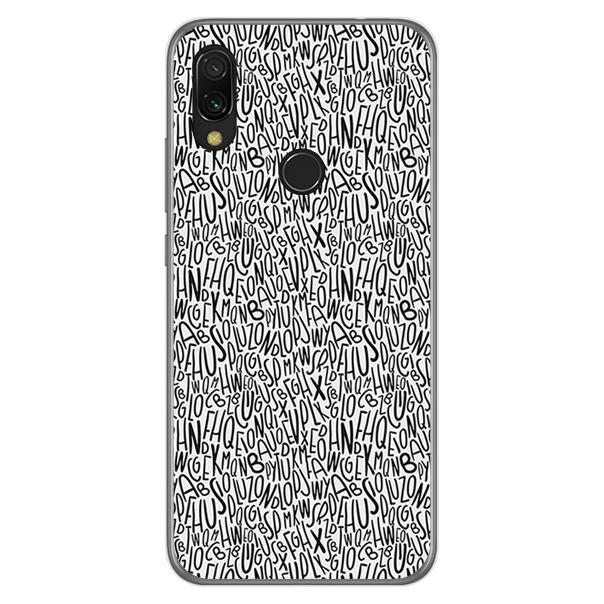Funda Gel Tpu para Xiaomi Redmi 7 diseño Letras Dibujos