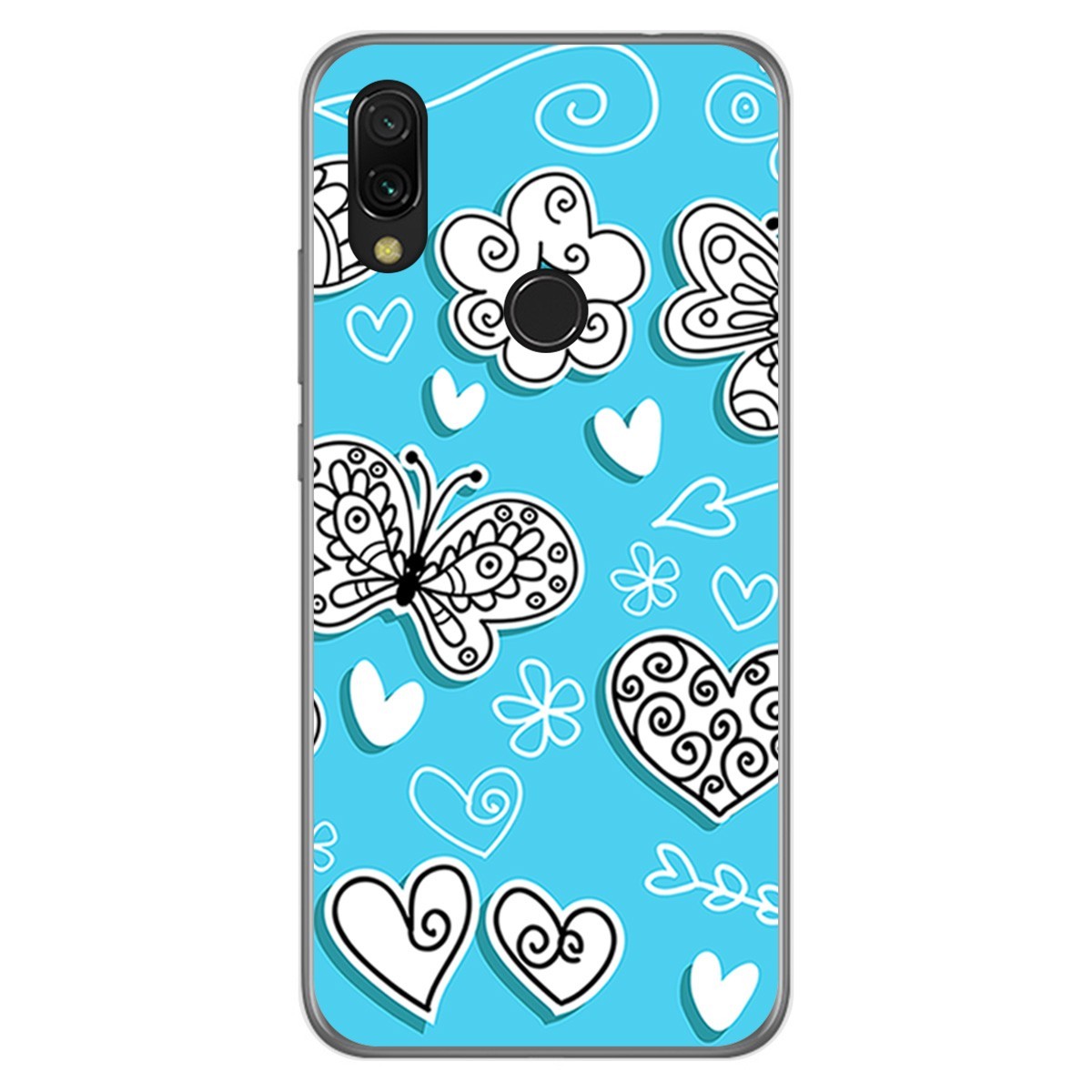Funda Gel Tpu para Xiaomi Redmi 7 diseño Mariposas Dibujos