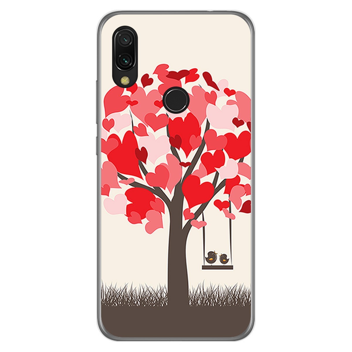 Funda Gel Tpu para Xiaomi Redmi 7 diseño Pajaritos Dibujos