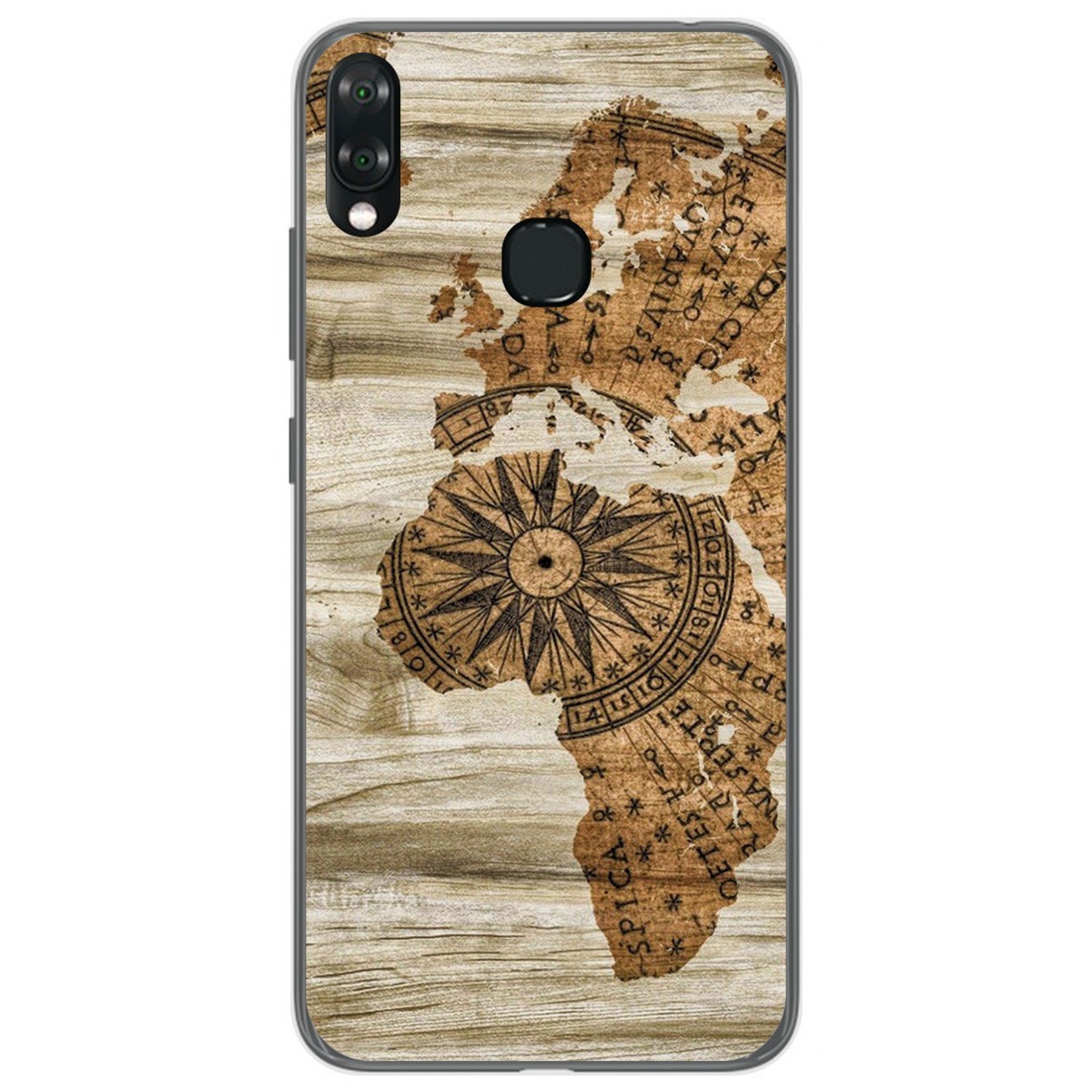 Funda Gel Tpu para Vsmart Joy 1+ Plus diseño Madera 07 Dibujos