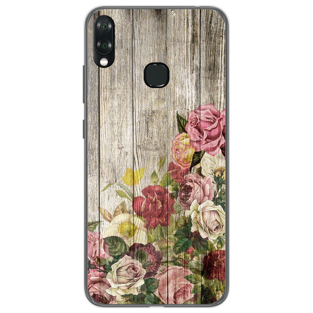 Funda Gel Tpu para Vsmart Joy 1+ Plus diseño Madera 08 Dibujos