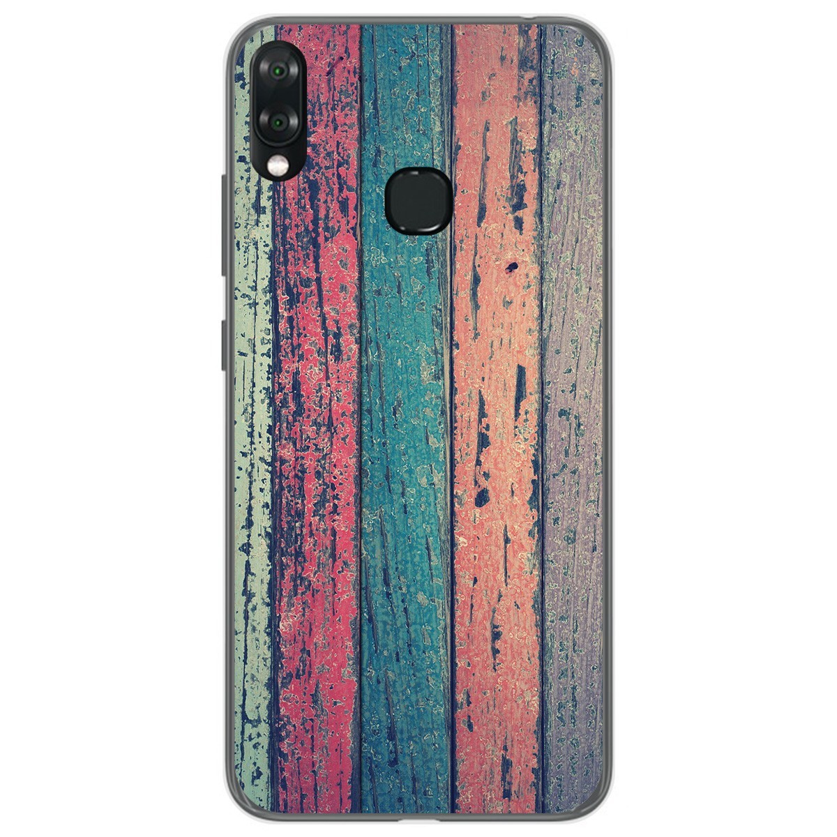 Funda Gel Tpu para Vsmart Joy 1+ Plus diseño Madera 10 Dibujos