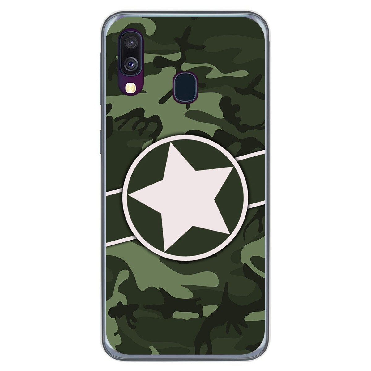 Funda Gel Tpu para Samsung Galaxy A40 diseño Camuflaje 01 Dibujos