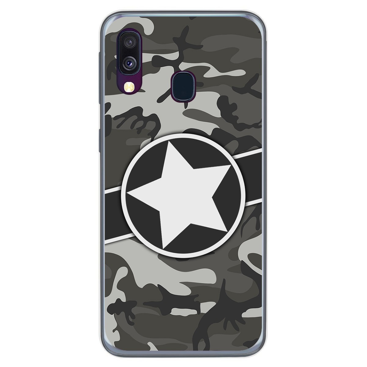 Funda Gel Tpu para Samsung Galaxy A40 diseño Camuflaje 02 Dibujos