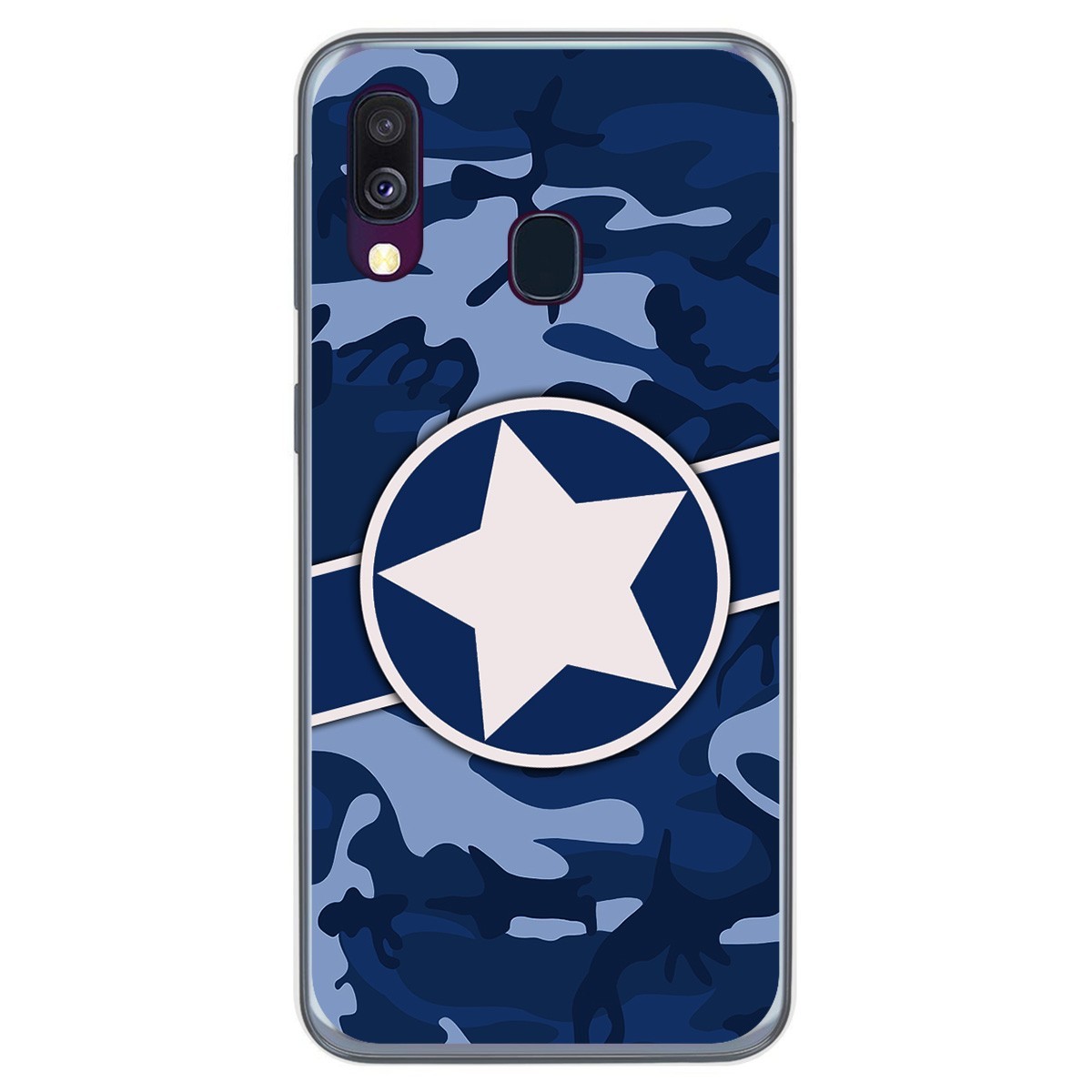 Funda Gel Tpu para Samsung Galaxy A40 diseño Camuflaje 03 Dibujos