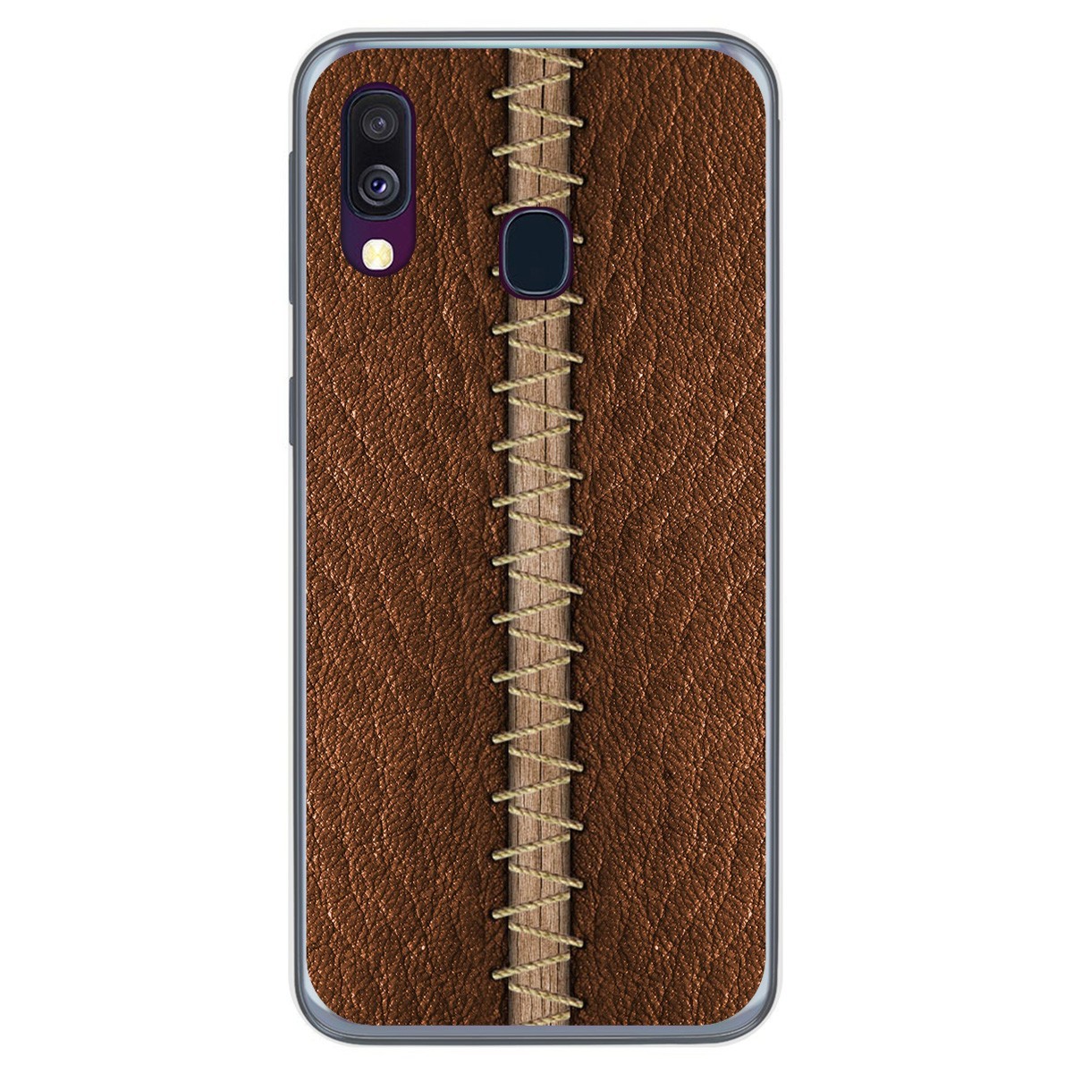 Funda Gel Tpu para Samsung Galaxy A40 diseño Cuero 01 Dibujos