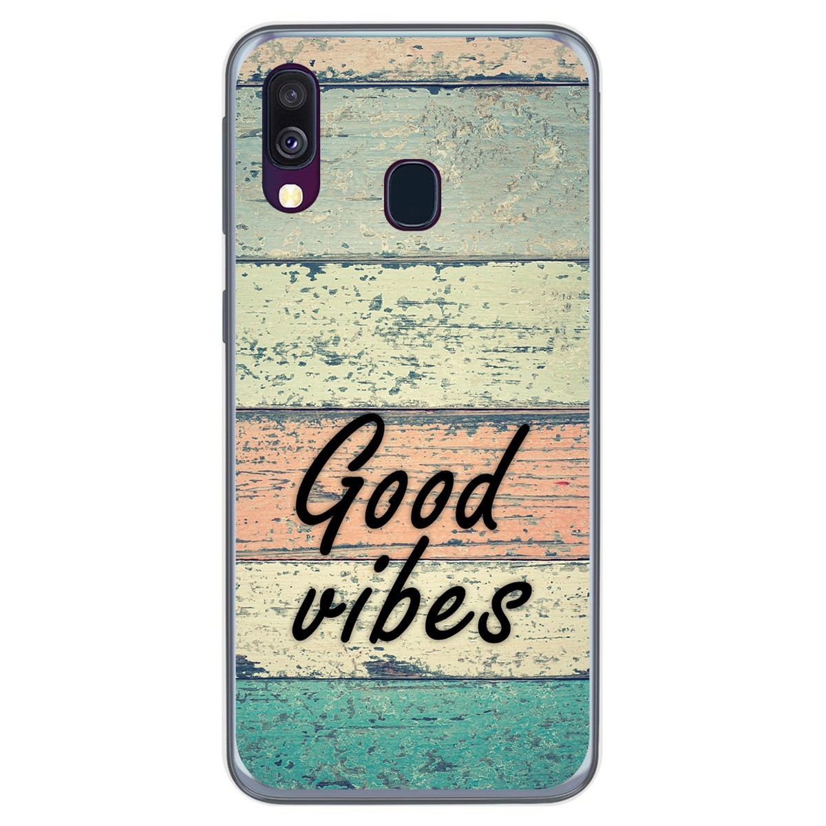 Funda Gel Tpu para Samsung Galaxy A40 diseño Madera 01 Dibujos