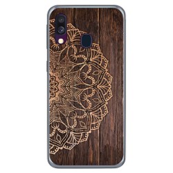 Funda Gel Tpu para Samsung Galaxy A40 diseño Madera 06 Dibujos