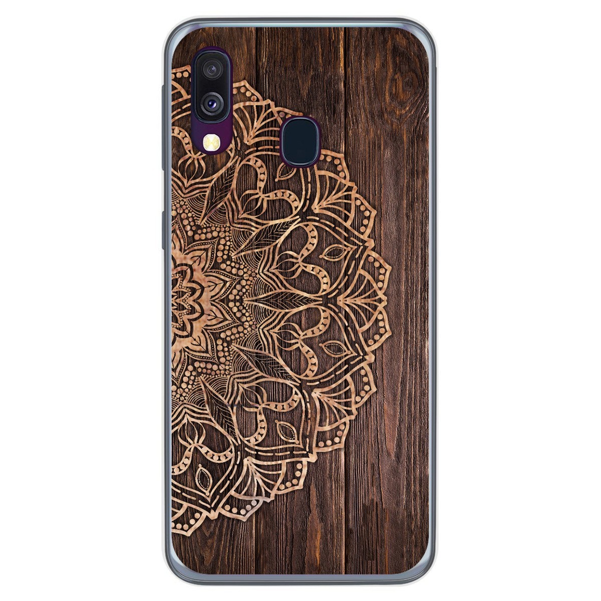 Funda Gel Tpu para Samsung Galaxy A40 diseño Madera 06 Dibujos