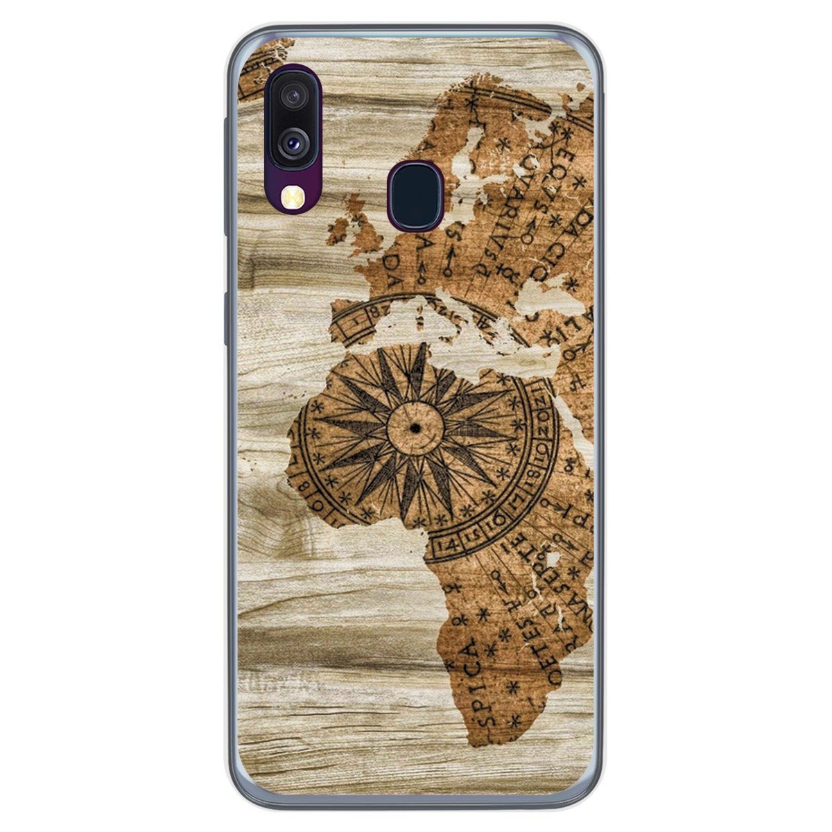 Funda Gel Tpu para Samsung Galaxy A40 diseño Madera 07 Dibujos