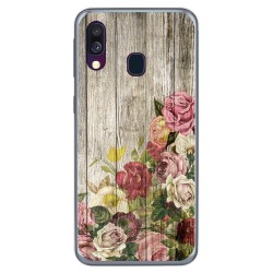 Funda Gel Tpu para Samsung Galaxy A40 diseño Madera 08 Dibujos