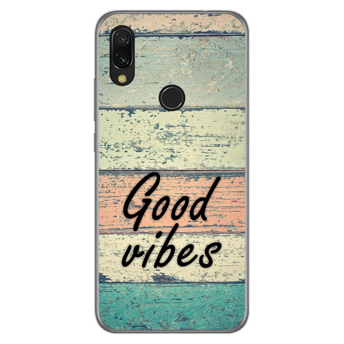 Funda Gel Tpu para Xiaomi Redmi 7 diseño Madera 01 Dibujos