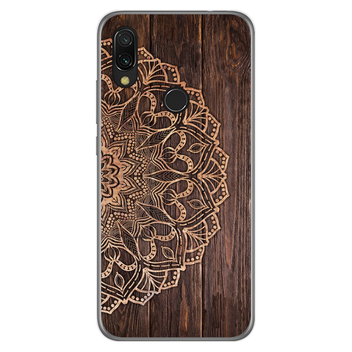 Funda Gel Tpu para Xiaomi Redmi 7 diseño Madera 06 Dibujos