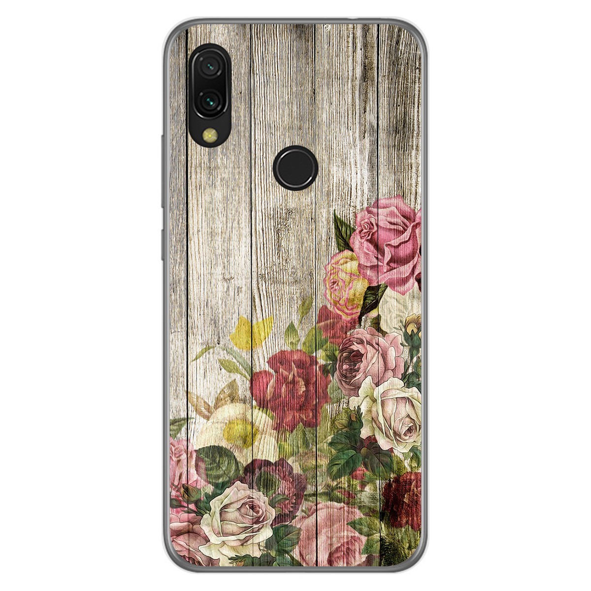 Funda Gel Tpu para Xiaomi Redmi 7 diseño Madera 08 Dibujos
