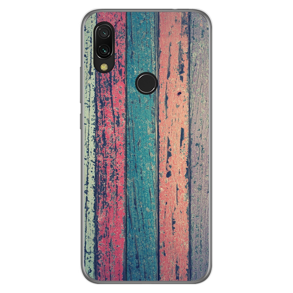 Funda Gel Tpu para Xiaomi Redmi 7 diseño Madera 10 Dibujos
