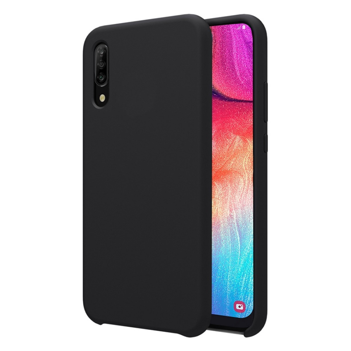 Funda Silicona Líquida Ultra Suave para Samsung Galaxy A50 / A50s / A30s color Negra