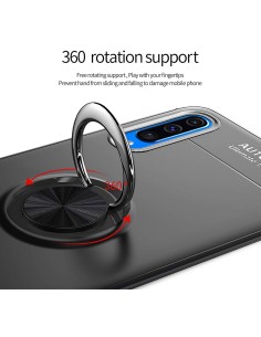 Funda Magnetica Soporte con Anillo Giratorio 360 para Samsung Galaxy A50 / A50s / A30s color Roja