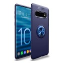 Funda Magnetica Soporte con Anillo Giratorio 360 para Samsung Galaxy S10 Plus color Azul