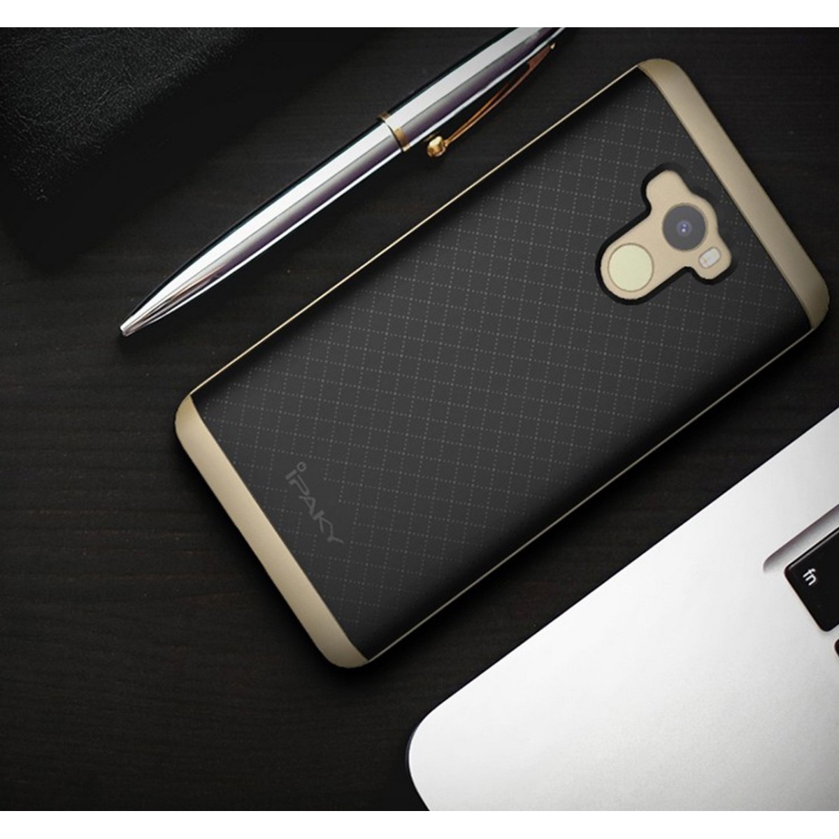 Funda Tipo Neo Hybrid (Pc+Tpu) Negra / Dorada para Xiaomi Redmi 4