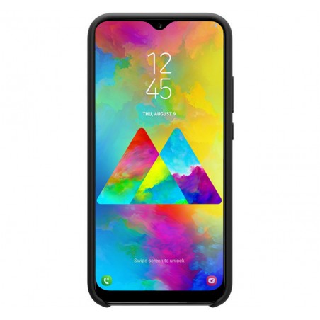 Funda Silicona Líquida Ultra Suave para Samsung Galaxy M20 color Negra