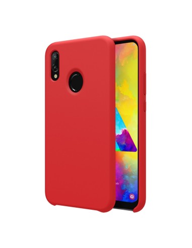 Funda Silicona Líquida Ultra Suave para Samsung Galaxy M20 color Roja