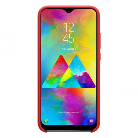 Funda Silicona Líquida Ultra Suave para Samsung Galaxy M20 color Roja