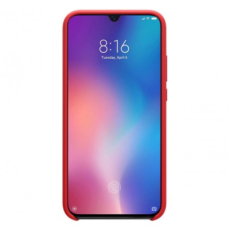 Funda Silicona Líquida Ultra Suave para Xiaomi Mi 9 color Roja