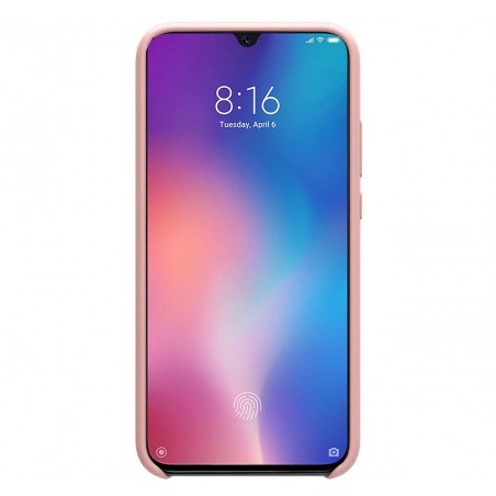 Funda Silicona Líquida Ultra Suave para Xiaomi Mi 9 color Rosa