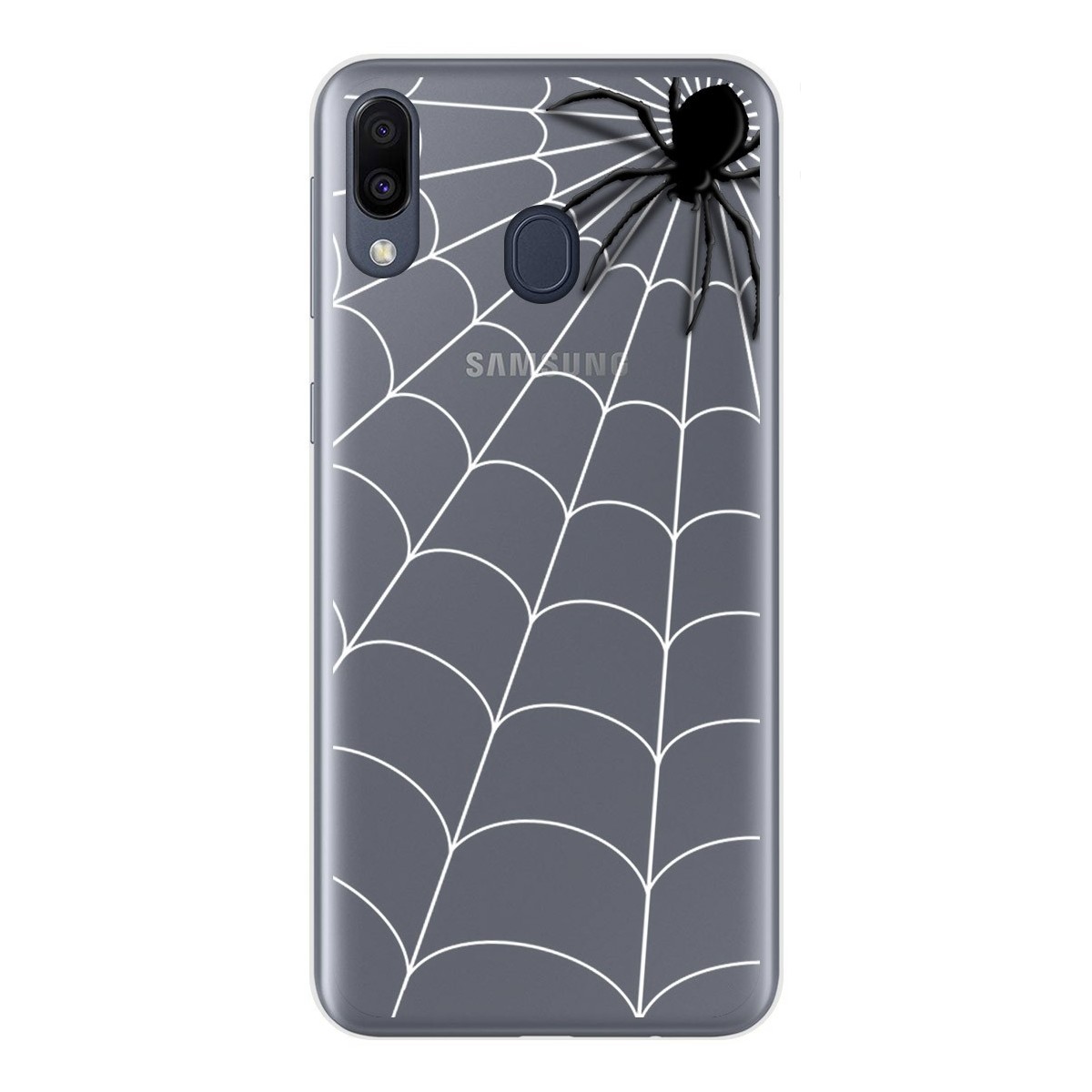 Funda Gel Transparente para Samsung Galaxy M20 diseño Araña Dibujos