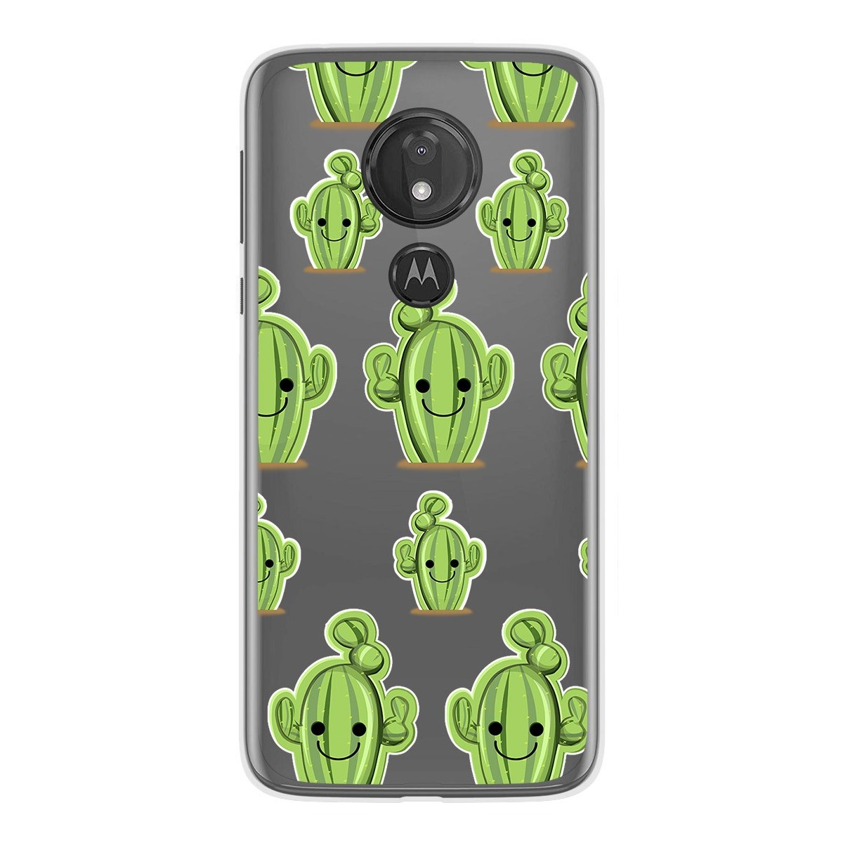 Funda Gel Transparente para Motorola Moto G7 Power diseño Cactus Dibujos