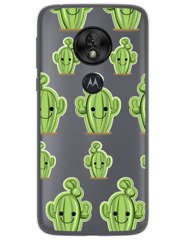 Funda Gel Transparente para Motorola Moto G7 Play diseño Cactus Dibujos