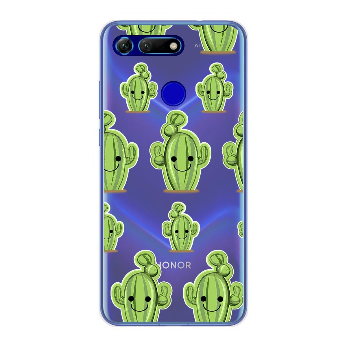 Funda Gel Transparente para Huawei Honor View 20 diseño Cactus Dibujos