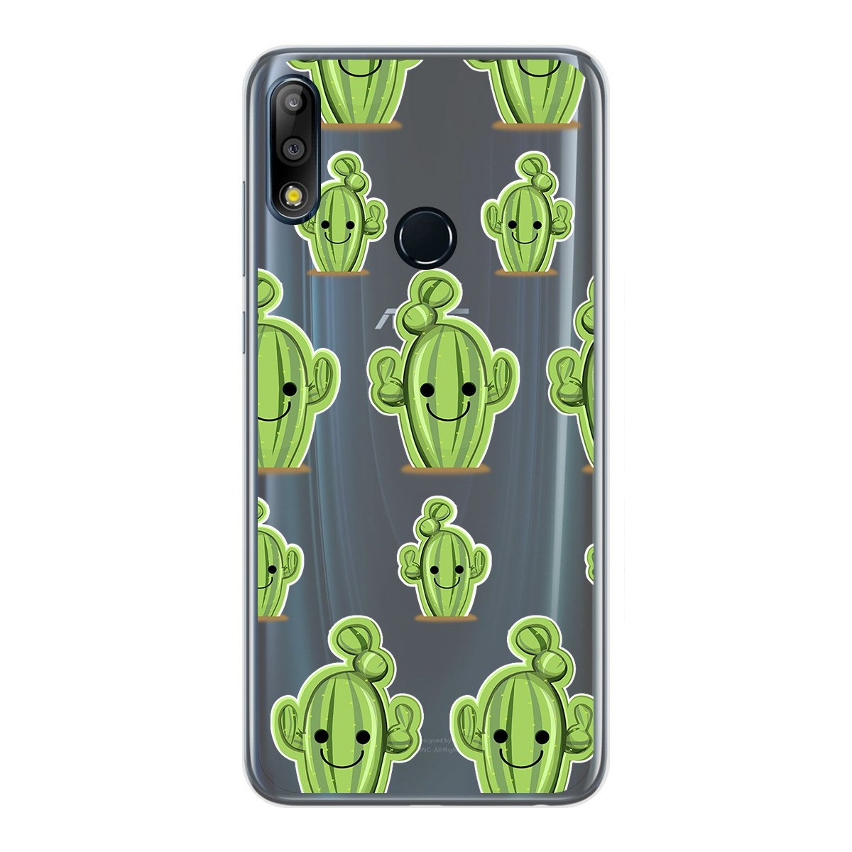Funda Gel Transparente para Asus Zenfone Max (M2) diseño Cactus Dibujos