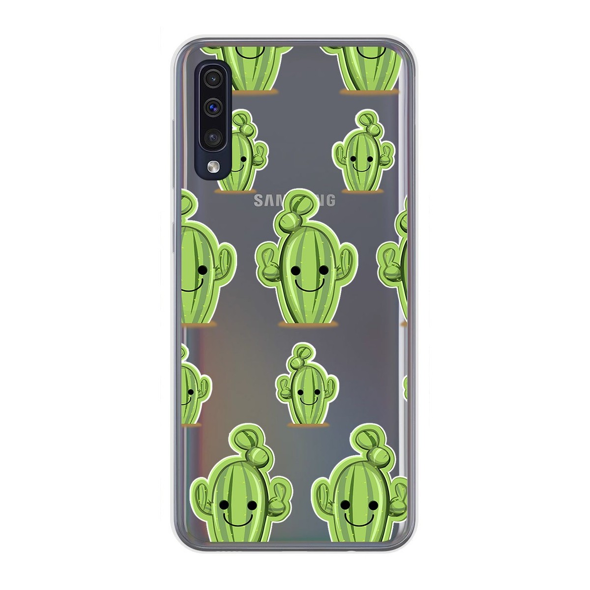 Funda Gel Transparente para Samsung Galaxy A50 / A50s / A30s diseño Cactus Dibujos