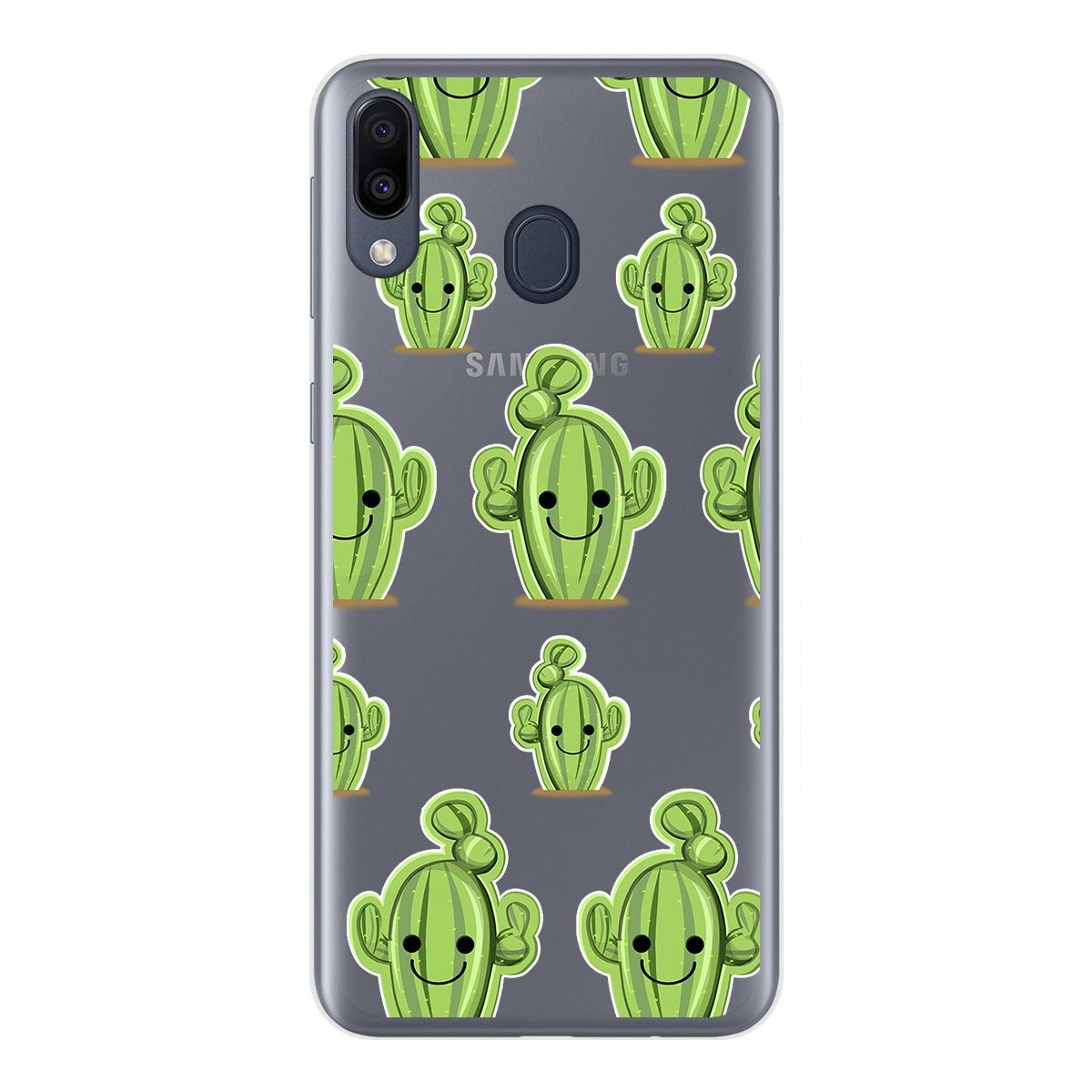 Funda Gel Transparente para Samsung Galaxy M20 diseño Cactus Dibujos