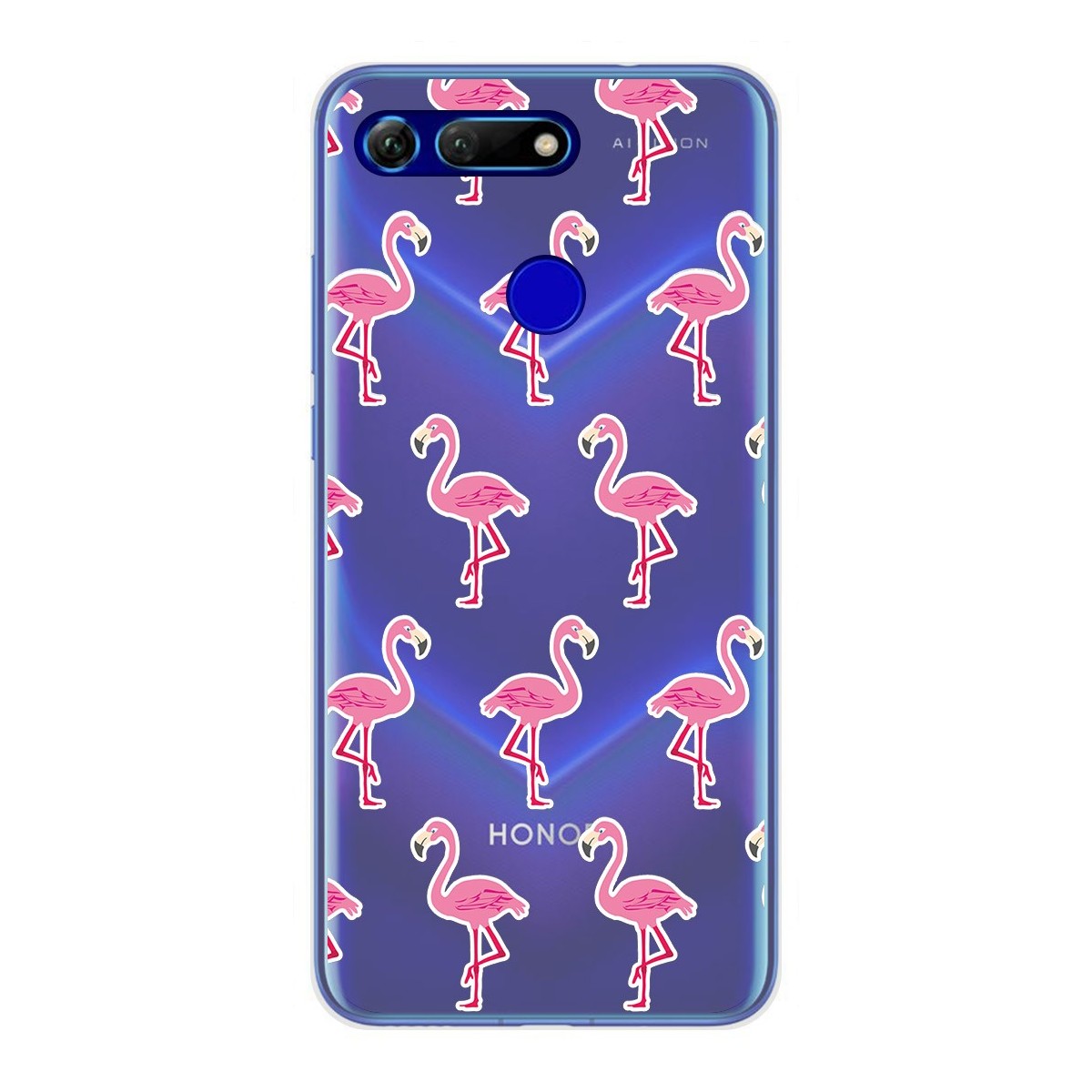 Funda Gel Transparente para Huawei Honor View 20 diseño Flamenco Dibujos