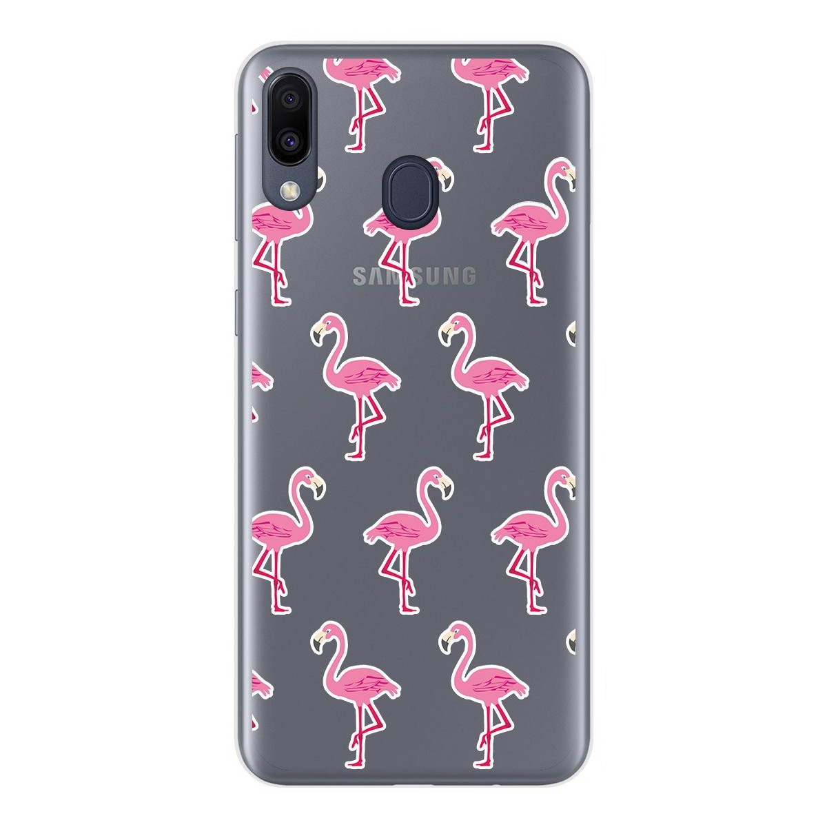 Funda Gel Transparente para Samsung Galaxy M20 diseño Flamenco Dibujos