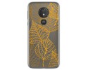 Funda Gel Transparente para Motorola Moto G7 Power diseño Hojas Dibujos