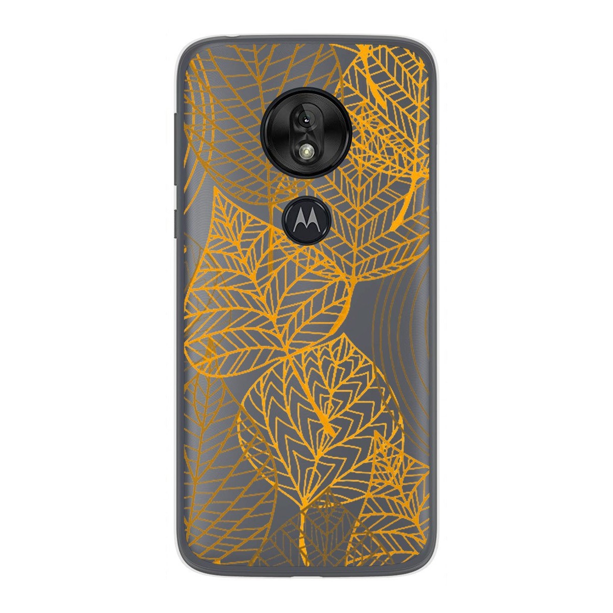Funda Gel Transparente para Motorola Moto G7 Play diseño Hojas Dibujos