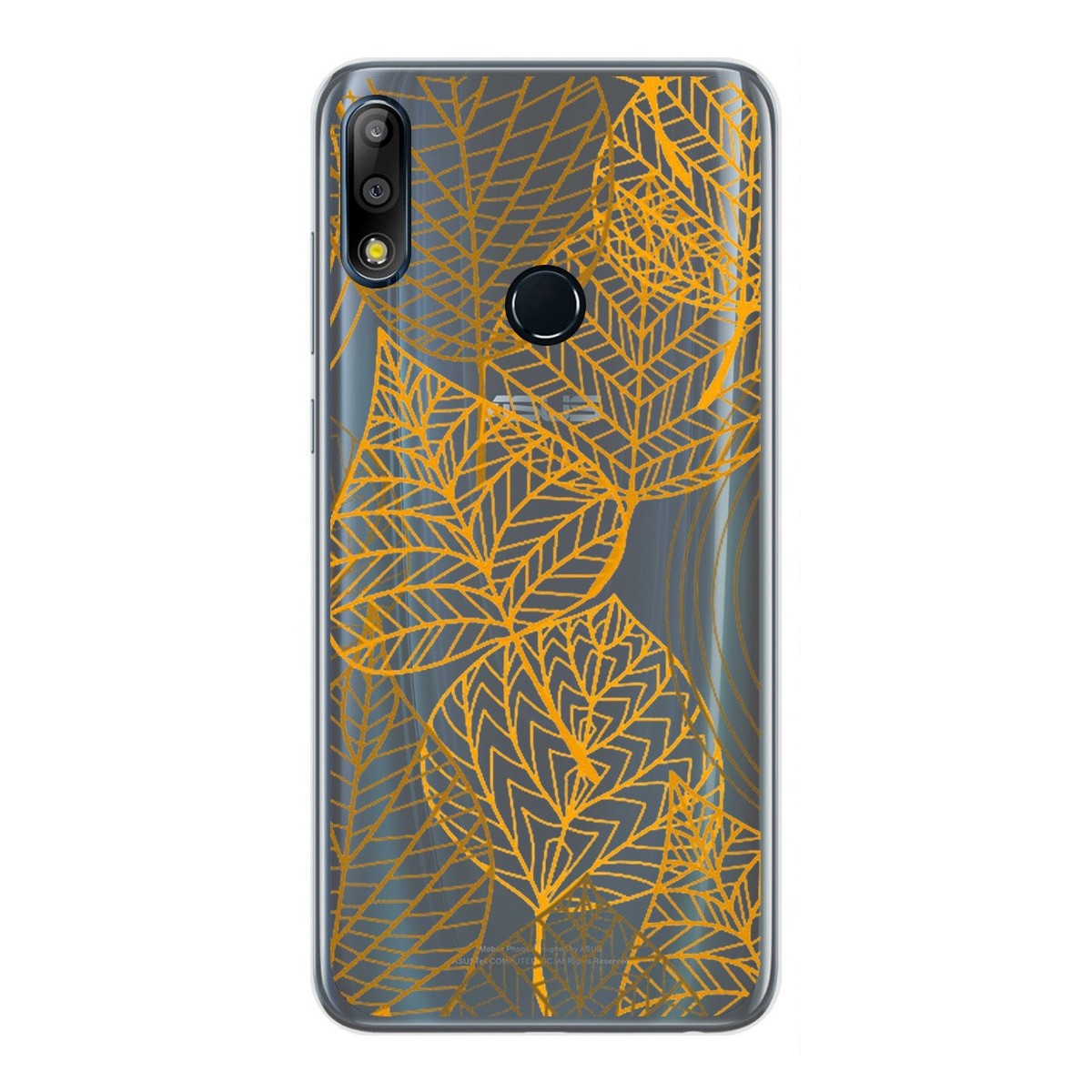 Funda Gel Transparente para Asus Zenfone Max (M2) diseño Hojas Dibujos