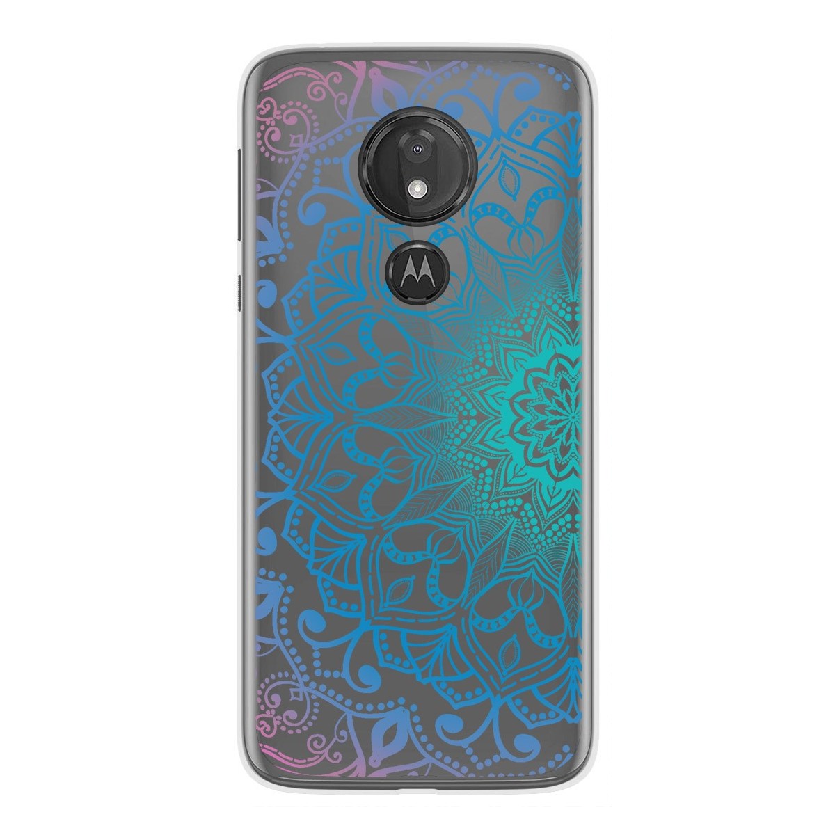 Funda Gel Transparente para Motorola Moto G7 Power diseño Mandala Dibujos