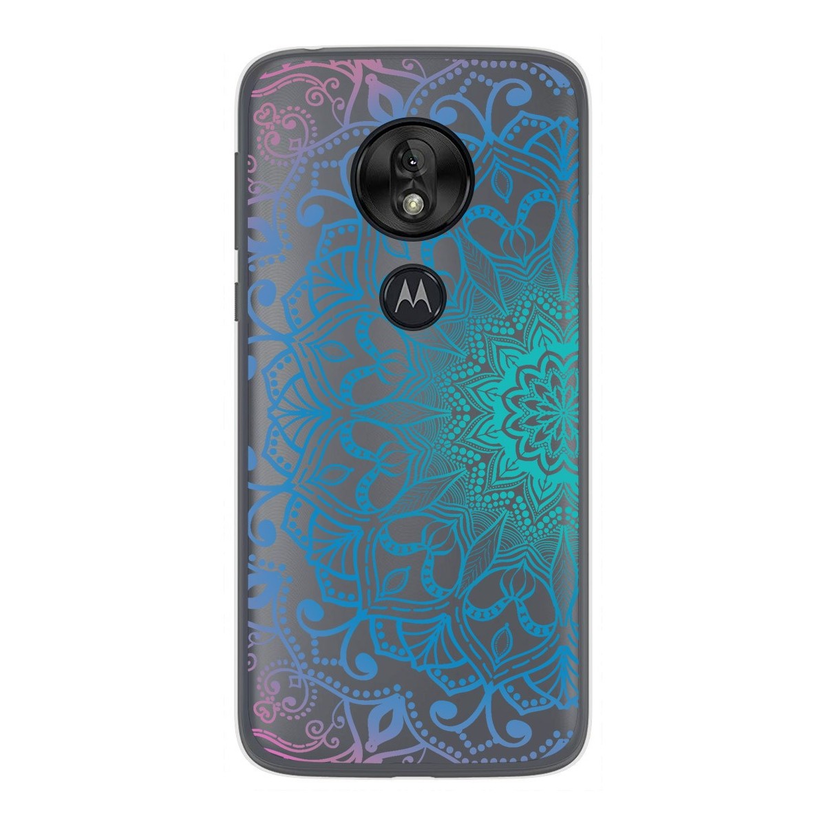Funda Gel Transparente para Motorola Moto G7 Play diseño Mandala Dibujos