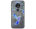 Funda Gel Transparente para Motorola Moto G7 Play diseño Plumas Dibujos