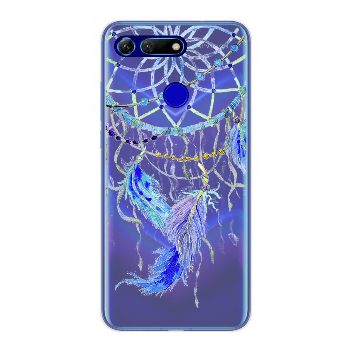 Funda Gel Transparente para Huawei Honor View 20 diseño Plumas Dibujos