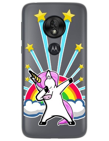 Funda Gel Transparente para Motorola Moto G7 Play diseño Unicornio Dibujos