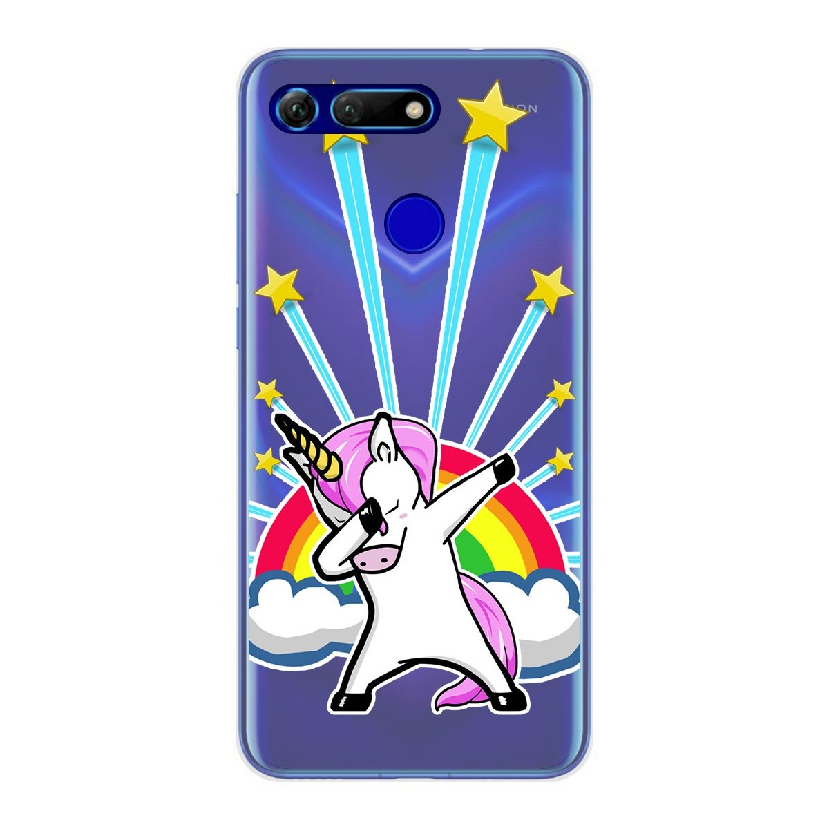 Funda Gel Transparente para Huawei Honor View 20 diseño Unicornio Dibujos