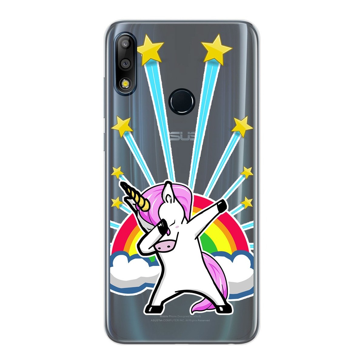 Funda Gel Transparente para Asus Zenfone Max (M2) diseño Unicornio Dibujos
